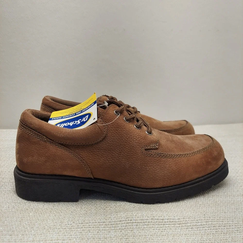 Dr. Scholls Mens Brown Leather Oxford Shoes 11EE Wide 548804 Advanced Cushion